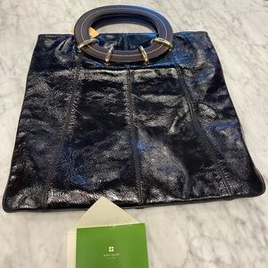 Kate Spade brown satchel round handles NWOT gold hardware beautiful classic